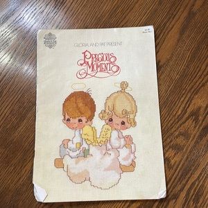 Precious Moments Cross stitch book 1980 Joyful